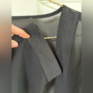 Fancy sheer black jacket w/ sparkly trim